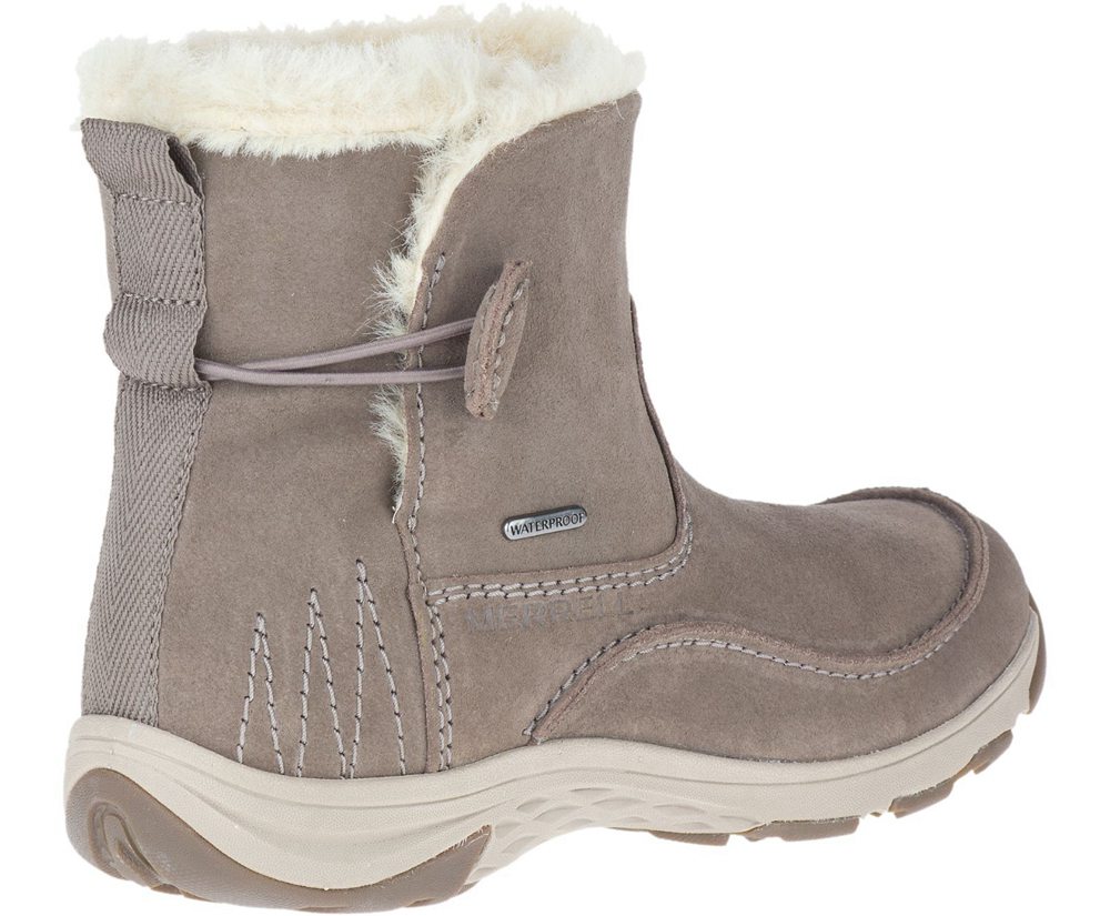 Merrell Boots Beige - Approach Sage Pull On Polar Waterproof - Womens 34KOEBAGM